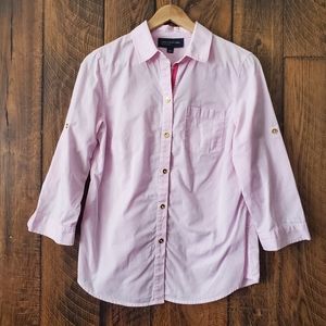 Jones new york signature pink button down women's small